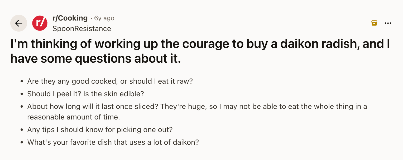 D is for Daikon